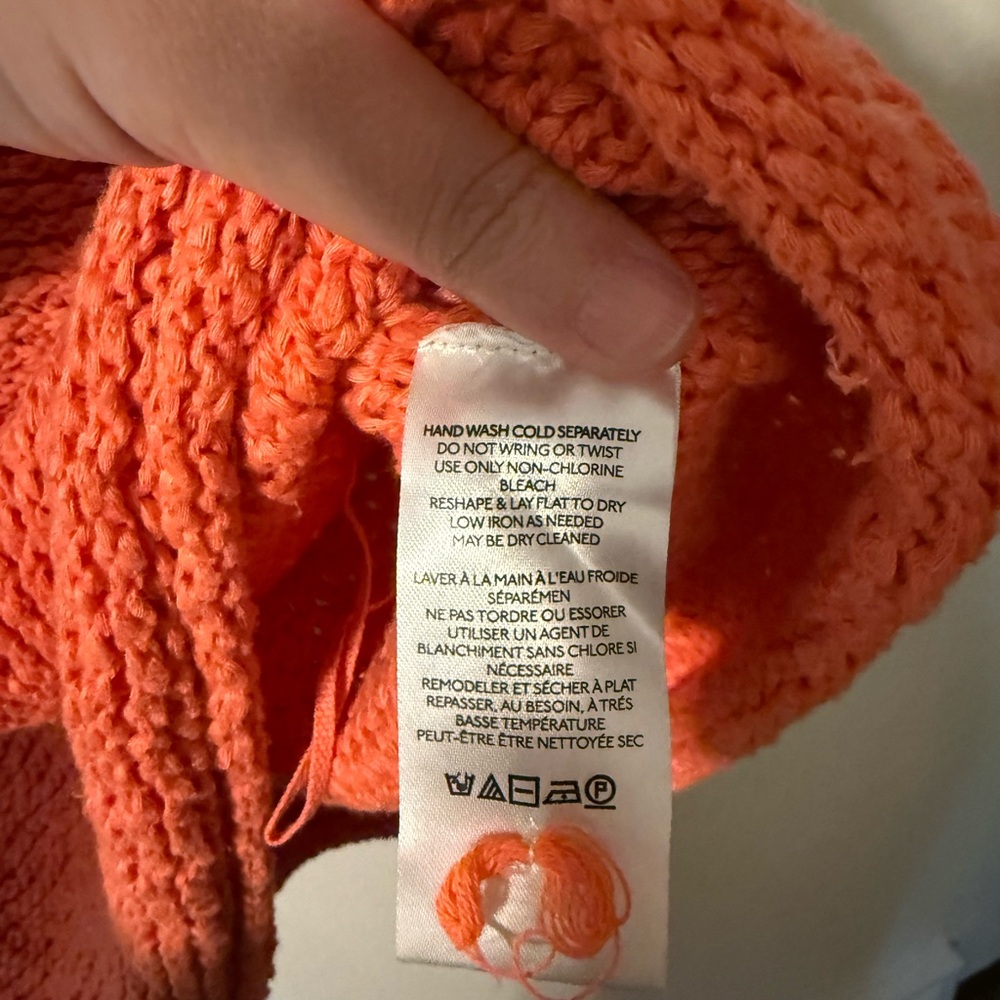 Pilcro Orange Sleeveless Cowl Neck Sweater - Picture 4 of 4